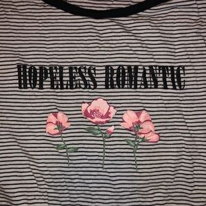 striped rose tshirt
